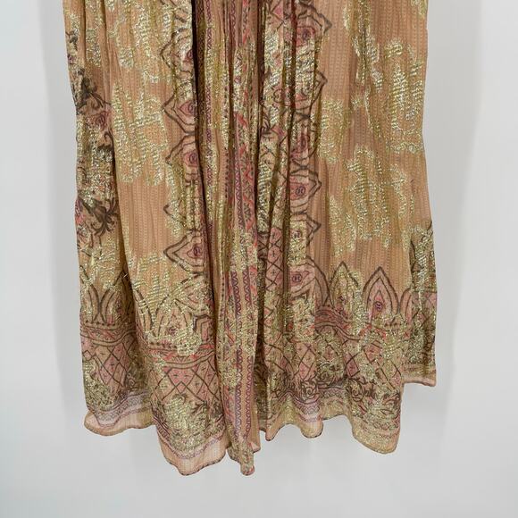 Hemant and Nandita Pink and Gold Maxi Dress - Picture 14 of 16